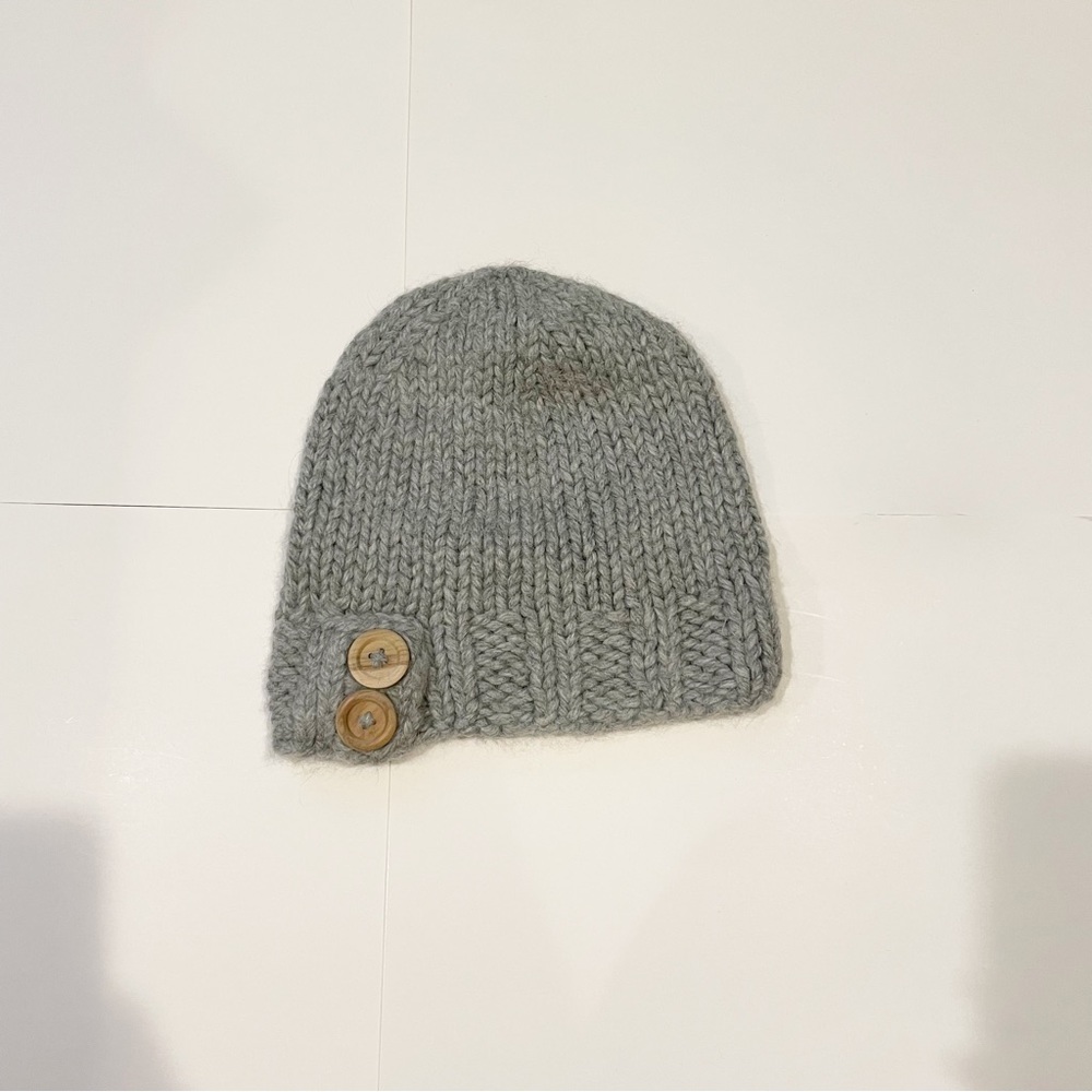 Gray knitted beanie